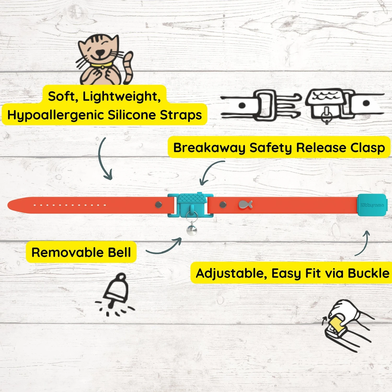 Kittyrama Breakaway Adjustable With Bell Cat Collar 6 Kittyrama Breakaway Adjustable With Bell Cat Collar - Image 5