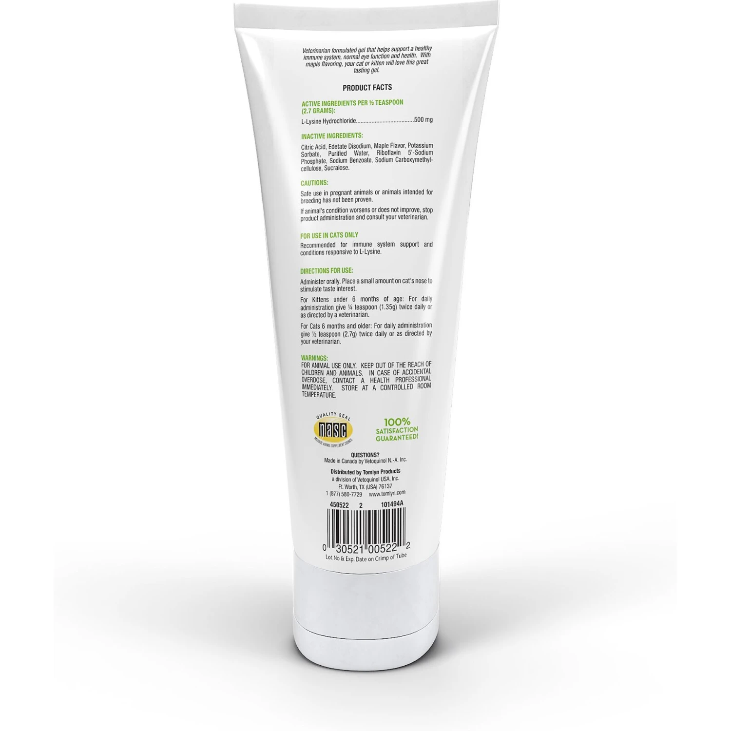 Tomlyn Immune Support L-Lysine Maple Flavor Gel Immune Supplement For Cats, 5-oz Tube 4 Tomlyn Immune Support L-Lysine Maple Flavor Gel Immune Supplement For Cats, 5-oz Tube - Image 2