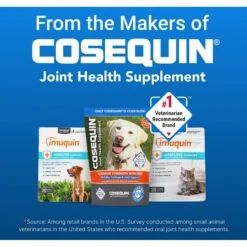 Nutramax Imuquin With Beta Glucans, Marine Lipids, Vitamins & Minerals Powder Packets Immune Supplement For Cats -Meow Meals 572566 PT3. AC SS1800 V1668632718