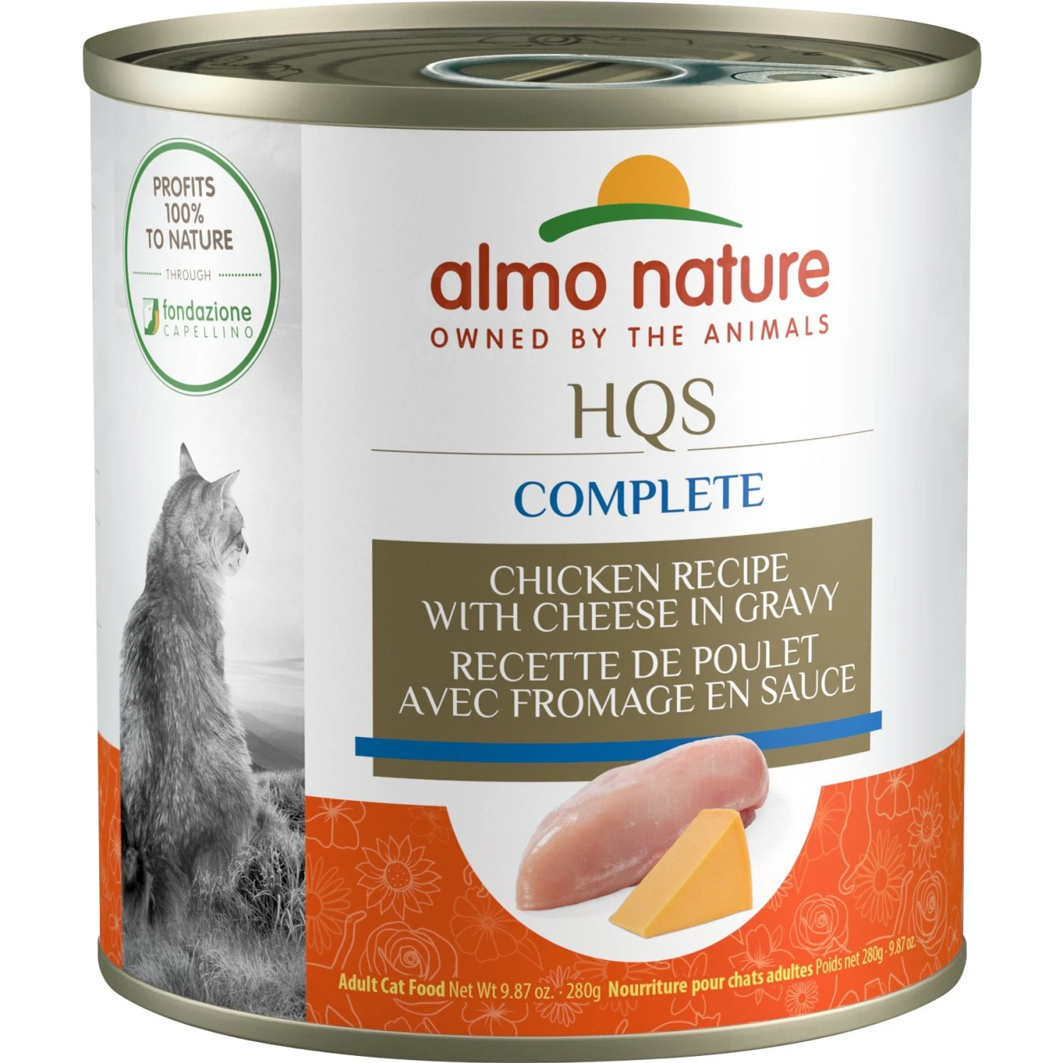Almo Nature HQS Complete Chicken Recipe With Cheese In Gravy Cat Wet Food, 9.87-oz Can, Case Of 12 3 Almo Nature HQS Complete Chicken Recipe With Cheese In Gravy Cat Wet Food, 9.87-oz Can, Case Of 12