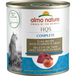Almo Nature HQS Complete Tuna Recipe With Pumpkin In Gravy Cat Wet Food, 9.87-oz Can, Case Of 12