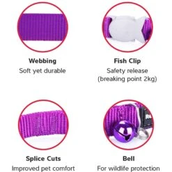 Red Dingo Daisy Chain Nylon Breakaway Cat Collar With Bell -Meow Meals 57564 PT2. AC SS1800 V1684874476