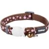 Red Dingo Spots Nylon Breakaway Cat Collar With Bell -Meow Meals 57572 MAIN. AC SS1800 V1684886989