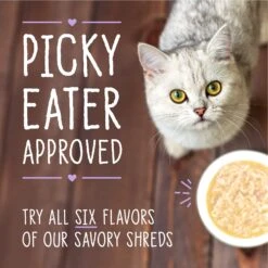 Stella & Chewy's Savory Shreds Tuna & Mackerel Flavored Shredded Wet Cat Food -Meow Meals 576558 PT8. AC SS1800 V1657660471