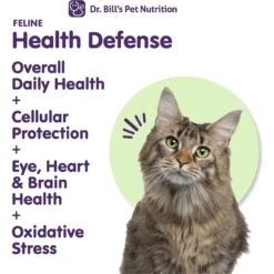 Dr. Bill's Pet Nutrition Feline Health Defense Cat Supplement Powder, 60-gm Pouch -Meow Meals 577478 PT1. AC SS1800 V1674162813