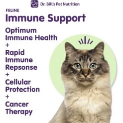 Dr. Bill's Pet Nutrition Feline Immune Support Cat Supplement Powder, 60-gm Pouch -Meow Meals 577494 PT1. AC SS1800 V1674159923