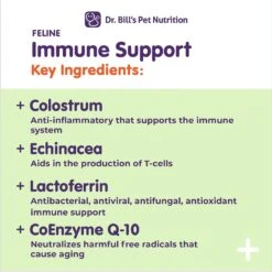 Dr. Bill's Pet Nutrition Feline Immune Support Cat Supplement Powder, 60-gm Pouch -Meow Meals 577494 PT2. AC SS1800 V1674240626