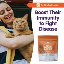 Dr. Bill's Pet Nutrition Feline Immune Support Cat Supplement Powder, 60-gm Pouch -Meow Meals 577494 PT6. AC SS1800 V1674162023