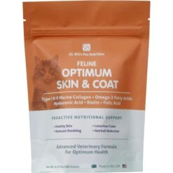 Dr. Bill's Pet Nutrition Feline Optimum Skin & Coat Cat Supplement, 180-gm Pouch