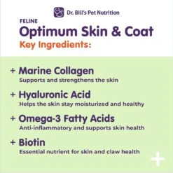 Dr. Bill's Pet Nutrition Feline Optimum Skin & Coat Cat Supplement, 180-gm Pouch -Meow Meals 577510 PT2. AC SS1800 V1673990641