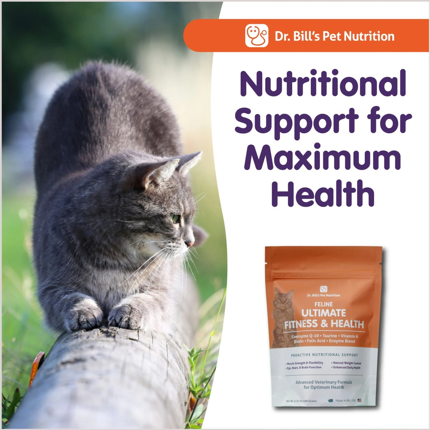 Dr. Bill's Pet Nutrition Feline Ultimate Fitness & Health Cat Supplement Powder 9 Dr. Bill's Pet Nutrition Feline Ultimate Fitness & Health Cat Supplement Powder - Image 7