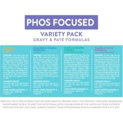 Weruva Wx Phos Focused Pate & Gravy Variety Pack Grain-Free Wet Cat Food, 3-oz Can, Case Of 12 -Meow Meals 578158 PT4. AC SS1800 V1684342676