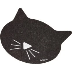ORE Pet Recycled Rubber Black Cat Face Placemat -Meow Meals 58416 PT1. AC SS1800 V1515695662