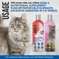 Shed-X Dermaplex Shed Control Nutritional Supplement For Cats -Meow Meals 58596 PT3. AC SS1800 V1635892949