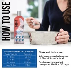 Shed-X Dermaplex Shed Control Nutritional Supplement For Cats -Meow Meals 58596 PT4. AC SS1800 V1635912752