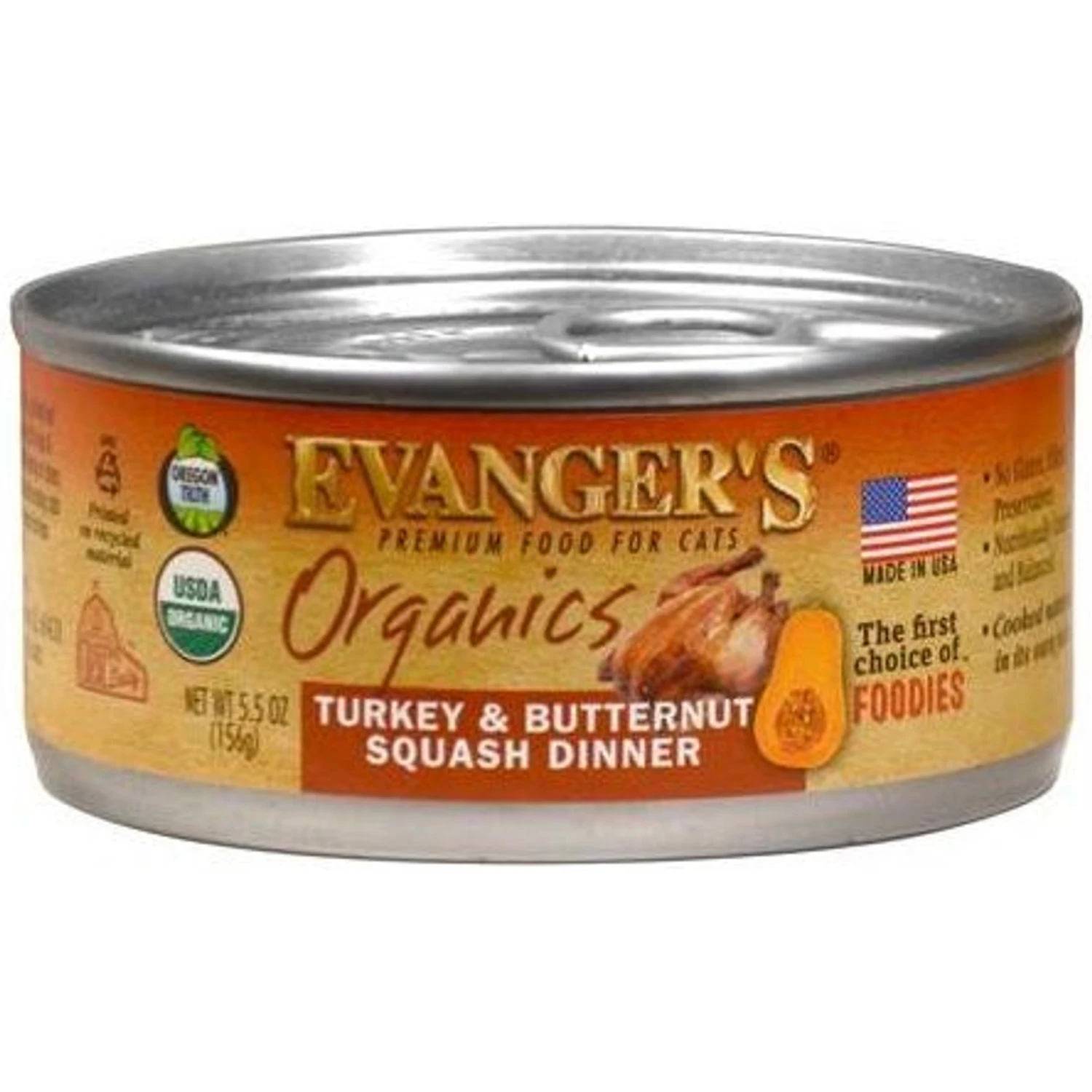 Evanger's Organics Turkey & Butternut Squash Dinner Canned Cat Food 3 Evanger's Organics Turkey & Butternut Squash Dinner Canned Cat Food