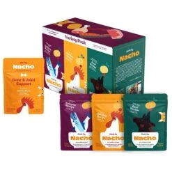 Made By Nacho Bone & Joint Support Cage-Free Chicken Puree With Bone Broth Wet Cat Food Topper & Made By Nacho Cuts In Gravy Recipes With Bone Broth Variety Pack Wet Cat Food