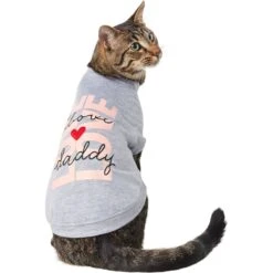 Frisco I Love Daddy Heart Dog & Cat T-Shirt -Meow Meals 608262 PT2. AC SS1800 V1676644906