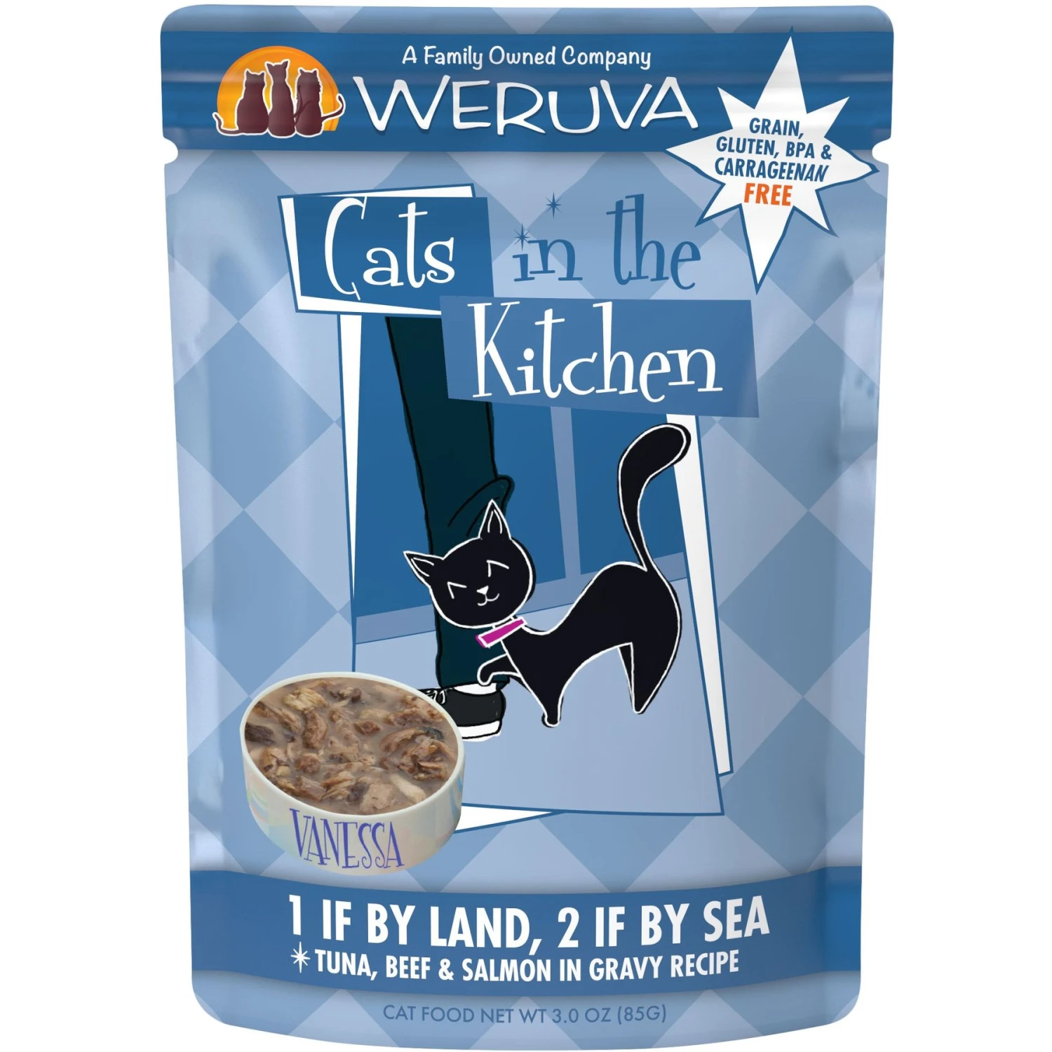 Weruva Cats In The Kitchen 1 If By Land, 2 If By Sea Tuna, Beef & Salmon Recipe Grain-Free Cat Food Pouches & Weruva Cats In The Kitchen Love Me Tender Chicken & Duck Recipe Grain-Free Cat Food Pouches 5 Weruva Cats In The Kitchen 1 If By Land, 2 If By Sea Tuna, Beef & Salmon Recipe Grain-Free Cat Food Pouches & Weruva Cats In The Kitchen Love Me Tender Chicken & Duck Recipe Grain-Free Cat Food Pouches - Image 3