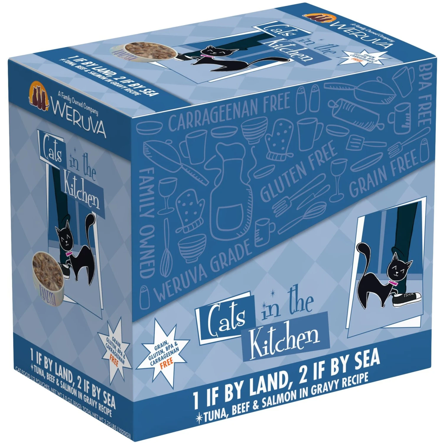 Weruva Cats In The Kitchen 1 If By Land, 2 If By Sea Tuna, Beef & Salmon Recipe Grain-Free Cat Food Pouches & Weruva Cats In The Kitchen Love Me Tender Chicken & Duck Recipe Grain-Free Cat Food Pouches 7 Weruva Cats In The Kitchen 1 If By Land, 2 If By Sea Tuna, Beef & Salmon Recipe Grain-Free Cat Food Pouches & Weruva Cats In The Kitchen Love Me Tender Chicken & Duck Recipe Grain-Free Cat Food Pouches - Image 5