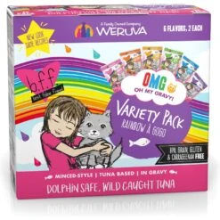 Weruva Cats In The Kitchen Pantry Party Variety Pack Grain-Free Cat Food, 3-oz Pouch, Case Of 12 & BFF Rainbow A Gogo Variety Pack Wet Cat Food Pouches, 3-oz, Case Of 12 -Meow Meals 611606 PT5. AC SS1800 V1661528336
