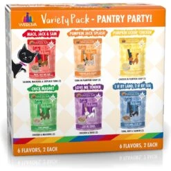 Weruva Cats In The Kitchen Pantry Party Variety Pack Grain-Free Cat Food, 3-oz Pouch, Case Of 12 & BFF OMG Potluck O' Pouches Variety Pack Grain-Free Cat Food Pouches -Meow Meals 611622 PT2. AC SS1800 V1661530581