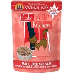 Weruva Cats In The Kitchen Mack, Jack & Sam Salmon, Mackerel & Tuna Recipe Grain-Free Cat Food Pouches & BFF Tuna & Salmon Sweet Cheeks Dinner In Gravy Wet Cat Food Pouches -Meow Meals 611638 PT2. AC SS1800 V1661548551