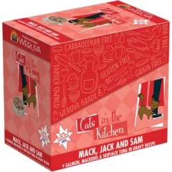 Weruva Cats In The Kitchen Mack, Jack & Sam Salmon, Mackerel & Tuna Recipe Grain-Free Cat Food Pouches & BFF Tuna & Salmon Sweet Cheeks Dinner In Gravy Wet Cat Food Pouches -Meow Meals 611638 PT4. AC SS1800 V1661547888