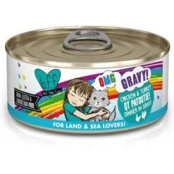 BFF OMG Crazy 4 U! Chicken & Salmon Dinner In Gravy Grain-Free Canned Cat Food & BFF OMG QT Patootie! Chicken & Turkey Dinner In Gravy Grain-Free Canned Cat Food -Meow Meals 611734 PT6. AC SS1800 V1661548311