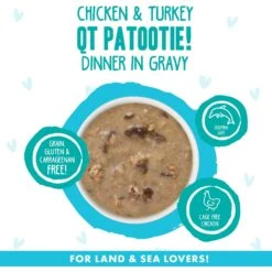 BFF OMG Crazy 4 U! Chicken & Salmon Dinner In Gravy Grain-Free Canned Cat Food & BFF OMG QT Patootie! Chicken & Turkey Dinner In Gravy Grain-Free Canned Cat Food -Meow Meals 611734 PT8. AC SS1800 V1661548312