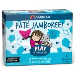 Weruva Best Feline Friend Paté Lovers, Aw Yeah! Paté Jamboree! Variety Pack Grain-Free Wet Cat Food, 2.8-oz Pouch, Case Of 12 & BFF Play Pate Lovers Pate Partay Variety Pack Wet Cat Food, 3-oz Pouch, Pack Of 12 -Meow Meals 611846 PT1. AC SS1800 V1661548614
