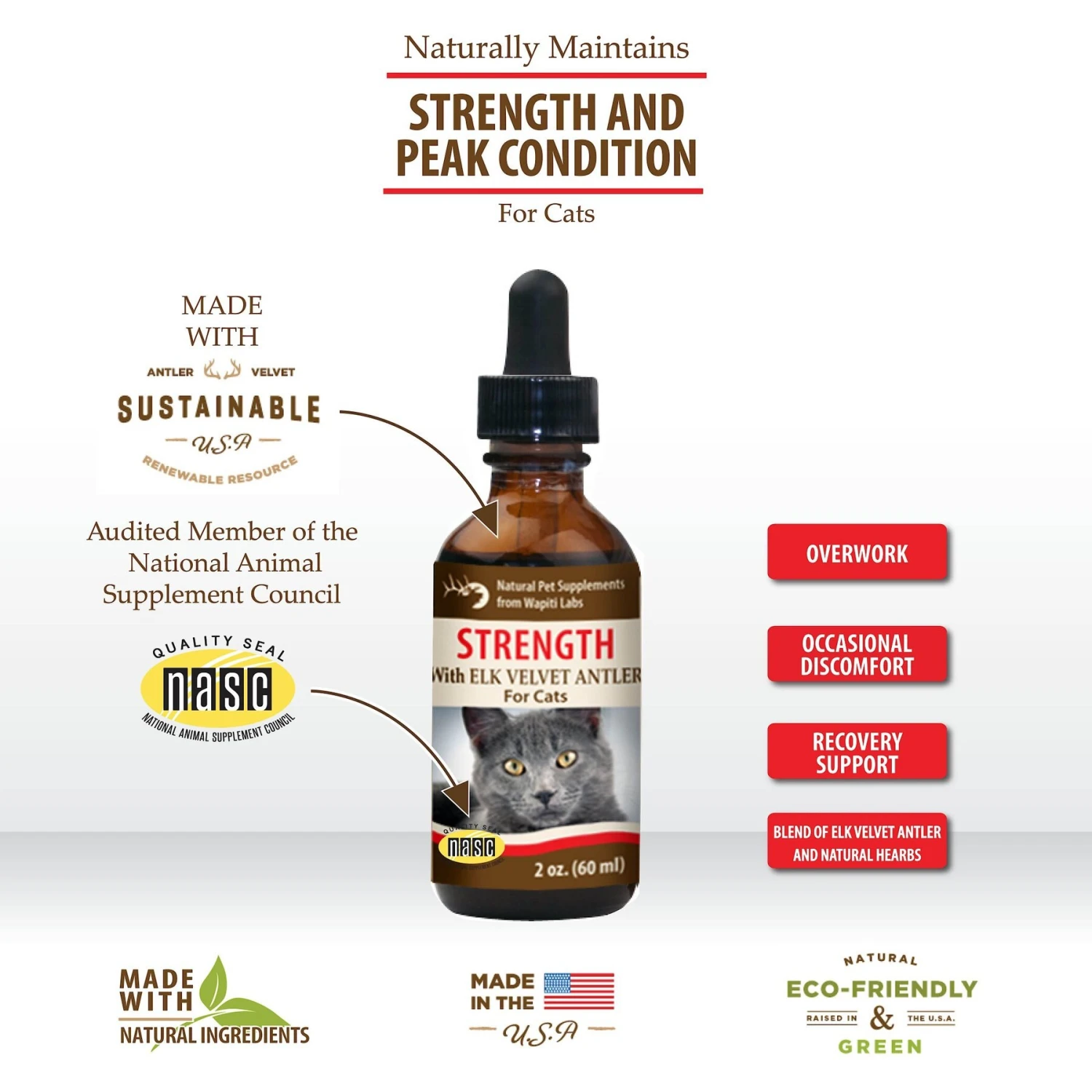 Wapiti Labs Strength Formula For Peak Condition Cat Supplement 5 Wapiti Labs Strength Formula For Peak Condition Cat Supplement - Image 3