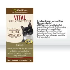 Wapiti Labs Vital Formula Cat Supplement 12 Wapiti Labs Vital Formula Cat Supplement -Meow Meals 61265 PT4. AC SS1800 V1582745670