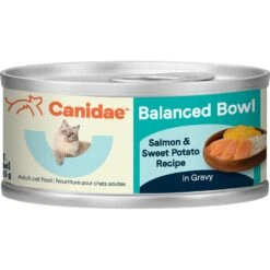 CANIDAE Balanced Bowl Salmon & Sweet Potato Recipe In Gravy Wet Cat Food, 3-oz Can, Case Of 24 & CANIDAE Balanced Bowl Chicken & Pumpkin Recipe In Gravy Wet Cat Food, 3-oz Can, Case Of 24 -Meow Meals 632646 PT2. AC SS1800 V1663602785