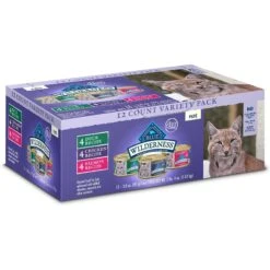 Blue Buffalo Wilderness Pate Variety Pack Duck, Chicken & Salmon Grain-Free Cat Canned Food + 2 Items -Meow Meals 646846 PT1. AC SS1800 V1664560550