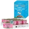 Tiny Tiger Chunks In EXTRA Gravy Salmon & Whitefish Recipe Grain-Free Canned Cat Food & Tiny Tiger, Lickables, Variety Pack, Bisque Cat Treat & Topper -Meow Meals 652742 MAIN. AC SS1800 V1664895664