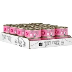 Tiny Tiger Chunks In EXTRA Gravy Salmon & Whitefish Recipe Grain-Free Canned Cat Food & Tiny Tiger, Lickables, Variety Pack, Bisque Cat Treat & Topper -Meow Meals 652742 PT2. AC SS1800 V1664898651