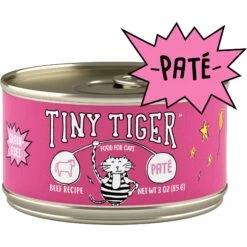 Tiny Tiger Pate Beef Recipe Grain-Free Canned Cat Food & Tiny Tiger, Lickables, Variety Pack, Bisque Cat Treat & Topper -Meow Meals 652758 PT1. AC SS1800 V1664900297