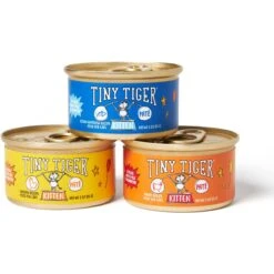 Tiny Tiger, Kitten Classic, Variety Pack, Whitefish & Poultry Pate Recipe, Canned Cat Food & Tiny Tiger, Lickables, Variety Pack, Bisque Cat Treat & Topper -Meow Meals 652782 PT2. AC SS1800 V1664898976