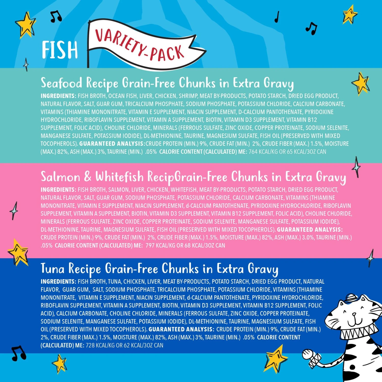 Tiny Tiger Chunks In EXTRA Gravy Seafood Recipes Variety Pack Grain-Free Canned Cat Food & Tiny Tiger, Lickables, Variety Pack, Bisque Cat Treat & Topper 6 Tiny Tiger Chunks In EXTRA Gravy Seafood Recipes Variety Pack Grain-Free Canned Cat Food & Tiny Tiger, Lickables, Variety Pack, Bisque Cat Treat & Topper - Image 4