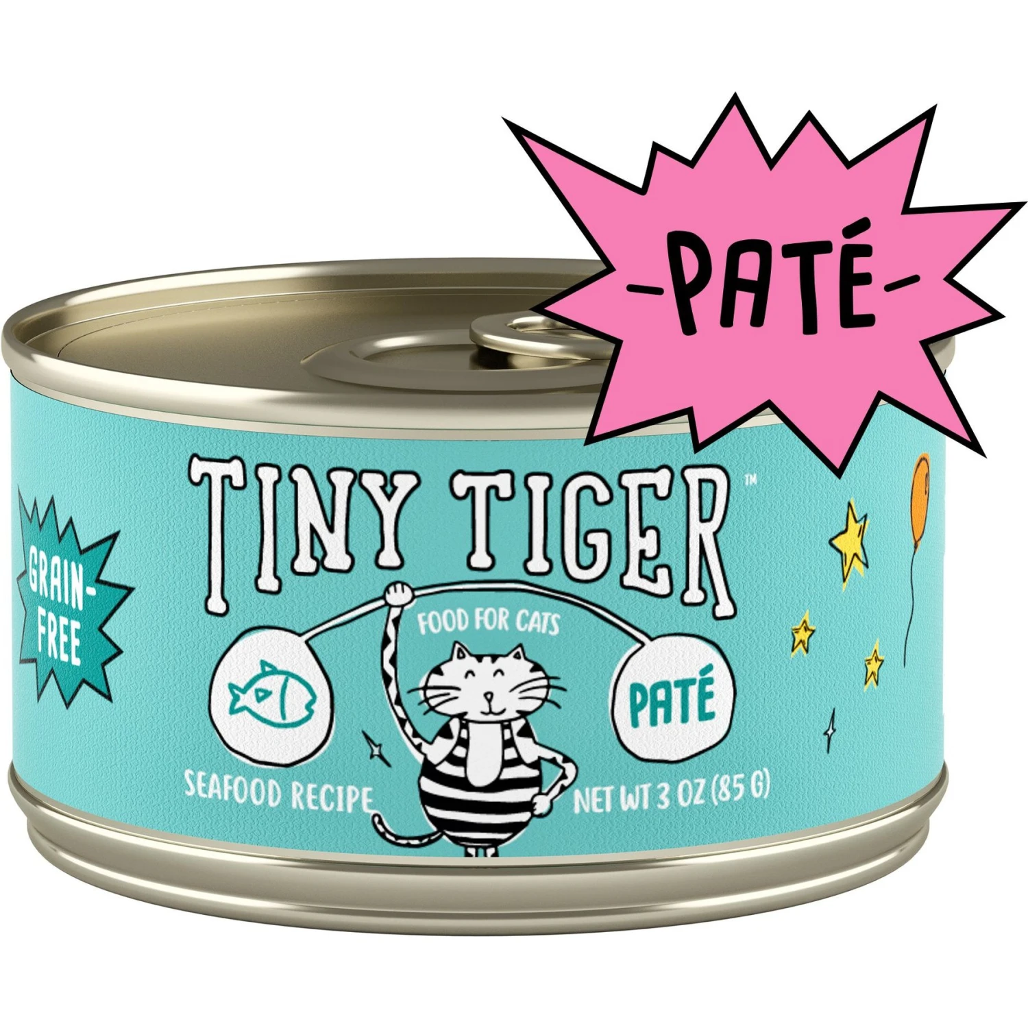 Tiny Tiger Pate Seafood Recipe Grain-Free Canned Cat Food & Tiny Tiger, Lickables, Variety Pack, Bisque Cat Treat & Topper 4 Tiny Tiger Pate Seafood Recipe Grain-Free Canned Cat Food & Tiny Tiger, Lickables, Variety Pack, Bisque Cat Treat & Topper - Image 2