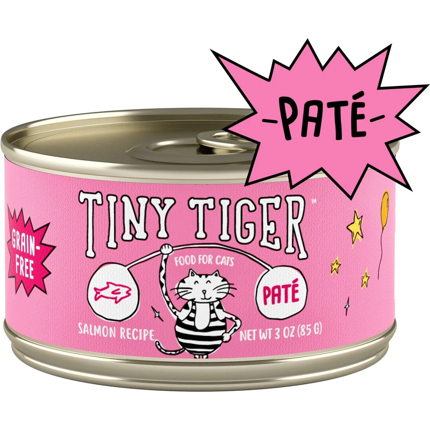 Tiny Tiger Pate Salmon Recipe Grain-Free Canned Cat Food & Tiny Tiger, Lickables, Variety Pack, Bisque Cat Treat & Topper 4 Tiny Tiger Pate Salmon Recipe Grain-Free Canned Cat Food & Tiny Tiger, Lickables, Variety Pack, Bisque Cat Treat & Topper - Image 2