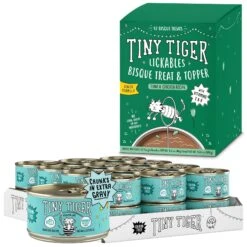 Tiny Tiger Chunks In EXTRA Gravy Seafood Recipe Grain-Free Canned Cat Food & Tiny Tiger Lickables, Senior Formula, Tuna & Chicken Recipe, Bisque Cat Treat & Topper