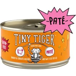 Tiny Tiger Pate Turkey & Giblets Recipe Grain-Free Canned Cat Food & Tiny Tiger Lickables, Senior Formula, Tuna & Chicken Recipe, Bisque Cat Treat & Topper -Meow Meals 652974 PT1. AC SS1800 V1664899972