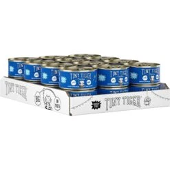 Tiny Tiger Pate Whitefish & Tuna Recipe Grain-Free Canned Cat Food & Tiny Tiger Lickables, Senior Formula, Tuna & Chicken Recipe, Bisque Cat Treat & Topper -Meow Meals 653102 PT2. AC SS1800 V1664899100