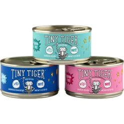 Tiny Tiger Pate Seafood Recipes Variety Pack Grain-Free Canned Cat Food & Tiny Tiger Lickables, Senior Formula, Tuna & Chicken Recipe, Bisque Cat Treat & Topper -Meow Meals 653118 PT2. AC SS1800 V1664898393