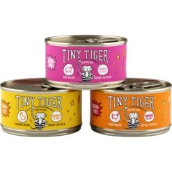 Tiny Tiger Chunks In Gravy Beef & Poultry Recipes Variety Pack Grain-Free Canned Cat Food & Tiny Tiger Lickables, Senior Formula, Tuna & Chicken Recipe, Bisque Cat Treat & Topper -Meow Meals 653134 PT2. AC SS1800 V1664898391
