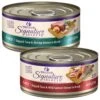Wellness CORE Signature Selects Flaked Skipjack Tuna & Shrimp Entree In Broth Grain-Free Natural Canned Cat Food & Wellness CORE Signature Selects Flaked Skipjack Tuna & Wild Salmon Entree In Broth Grain-Free Canned Cat Food