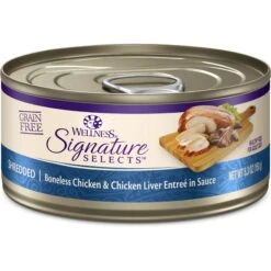 Wellness CORE Signature Selects Shredded Boneless Chicken & Chicken Liver Entree In Sauce Grain-Free Natural Canned Cat Food & Wellness CORE Signature Selects Flaked Skipjack Tuna & Wild Salmon Entree In Broth Grain-Free Canned Cat Food 12 Wellness CORE Signature Selects Shredded Boneless Chicken & Chicken Liver Entree In Sauce Grain-Free Natural Canned Cat Food & Wellness CORE Signature Selects Flaked Skipjack Tuna & Wild Salmon Entree In Broth Grain-Free Canned Cat Food -Meow Meals 662694 PT1. AC SS1800 V1667324763
