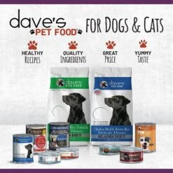 Dave's Pet Food Naturally Healthy Grain-Free Grilled Tuna & Shrimp Dinner In Gravy Canned Cat Food -Meow Meals 66759 PT6. AC SS1800 V1517260258